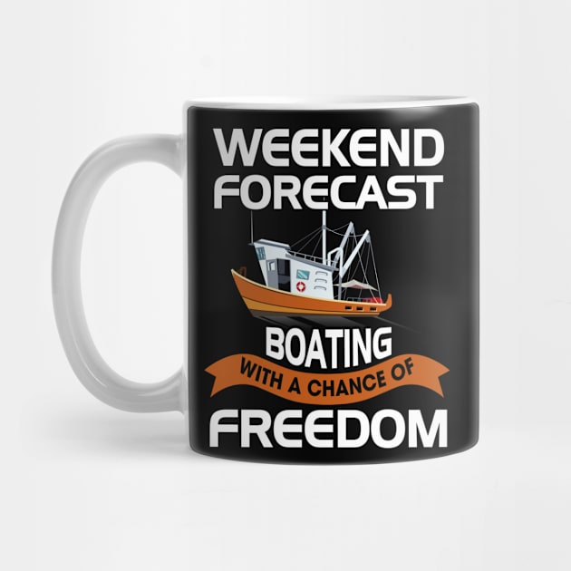 Weekend Forecast Boating With A Chance Of Freedom by paola.illustrations